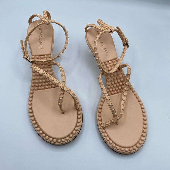 Bottega Veneta Dot Ankle Strap Sandals - Picture 1 of 12